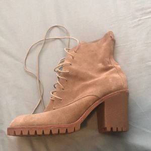 Never Been Worn Lacoste suede high heel bootie